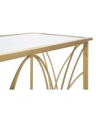 Console en fer et miroir Exy or/argent– 120x40x80 cm