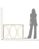 Console en fer et miroir Exy or/argent– 120x40x80 cm