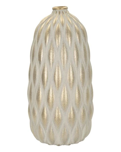 Vase en céramique Pepitas gris/or – D.22x44 cm
