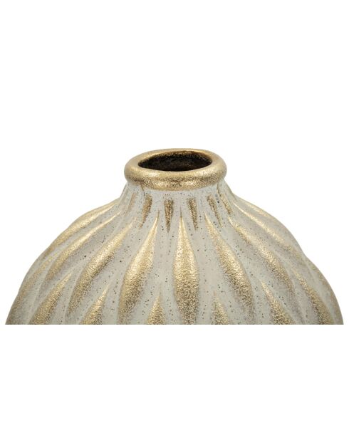 Vase en céramique Pepitas gris/or – D.22x44 cm