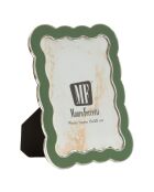 Cadre photo en zinc et verre Charlotte vert/argent – 15,7x1,3x21,1 cm (format photo 12,5x17,5 cm)