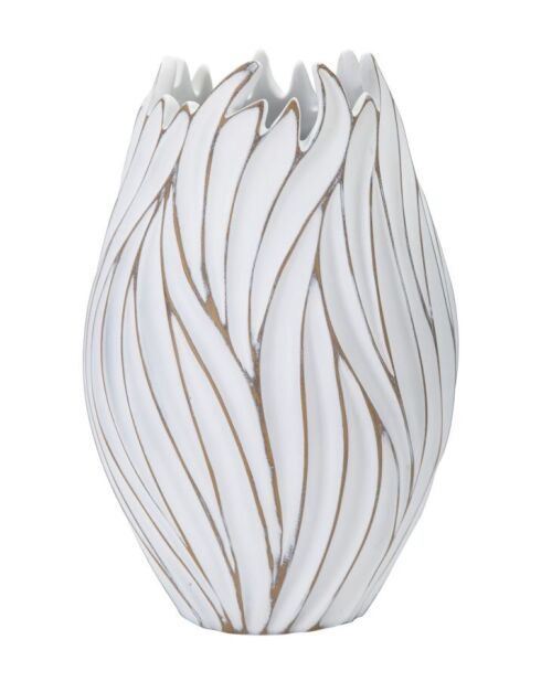 Vase en résine Honduras blanc – D.27x41,5 cm