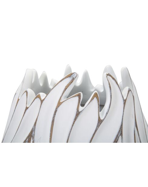 Vase en résine Honduras blanc – D.27x41,5 cm