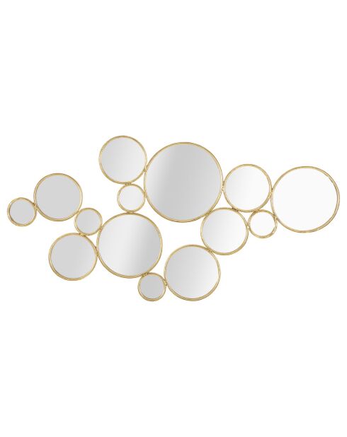 Panneau mural en fer Mirrors doré – 100x2,3x51,5 cm