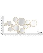 Panneau mural en fer Mirrors doré – 100x2,3x51,5 cm