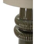 Lampe de table en céramique, fer et tissu Harmony verte – D.30x64,5 cm