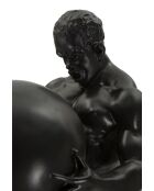 Statuette en polyrésine Atlas noire/or– 18,5x20,5x43,5 cm
