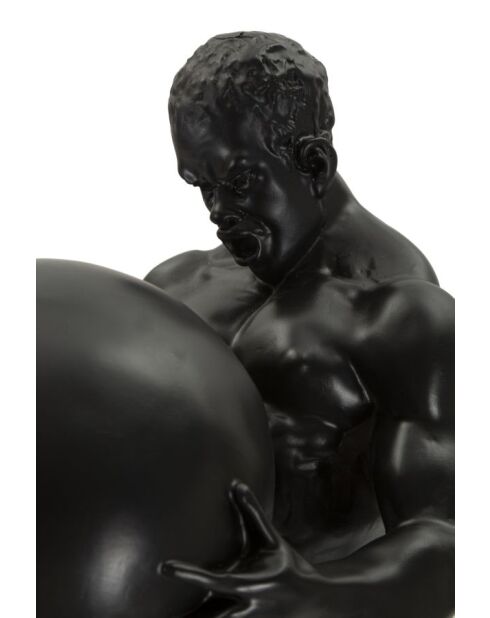 Statuette en polyrésine Atlas noire/or– 18,5x20,5x43,5 cm