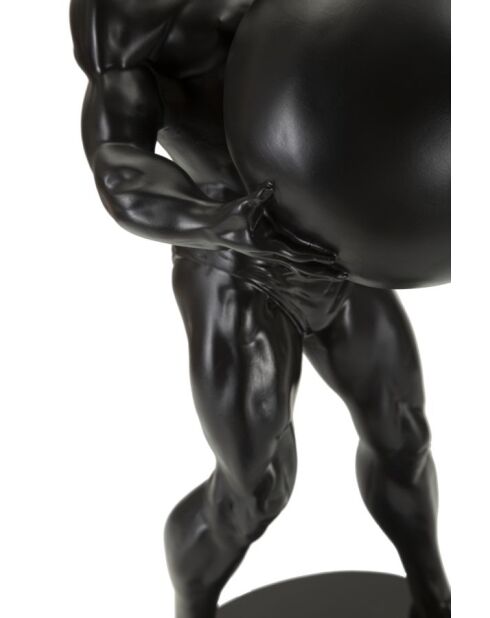 Statuette en polyrésine Atlas noire/or– 18,5x20,5x43,5 cm