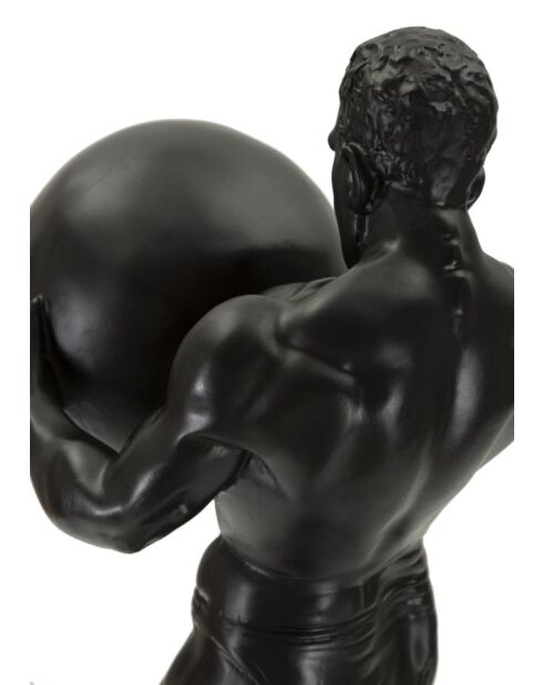 Statuette en polyrésine Atlas noire/or– 18,5x20,5x43,5 cm
