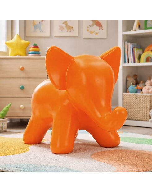 Tabouret en polyéthylène Elephant orange – 86x46x56 cm