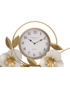 Horloge murale en fer et plastique Flow dorée – 92,5x8x45,5 cm