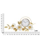 Horloge murale en fer et plastique Flow dorée – 92,5x8x45,5 cm