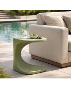 Table d’appoint en polyéthylène Ibiza verte – 42x42x52 cm