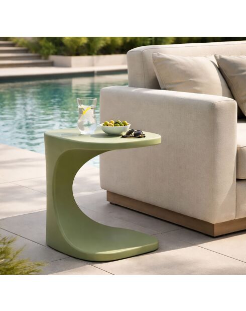 Table d’appoint en polyéthylène Ibiza verte – 42x42x52 cm