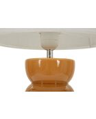 Lampe de table en céramique, fer et tissu Torr moutarde – D.25x46 cm