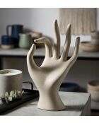 Sculpture OK en pierre crème – 14x10x24 cm