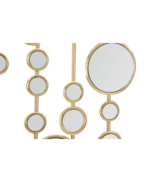 Panneau mural en fer Small Mirrors doré – 35,5x1,5x90 cm