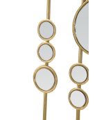 Panneau mural en fer Small Mirrors doré – 35,5x1,5x90 cm