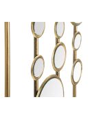 Panneau mural en fer Small Mirrors doré – 35,5x1,5x90 cm