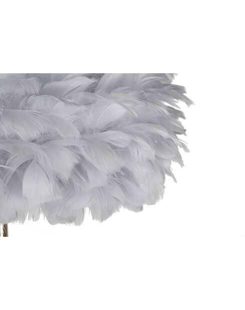 Lampadaire en fer et plastique Feathers Slim gris – D.43x170 cm