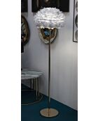 Lampadaire en fer et plastique Feathers Slim gris – D.43x170 cm