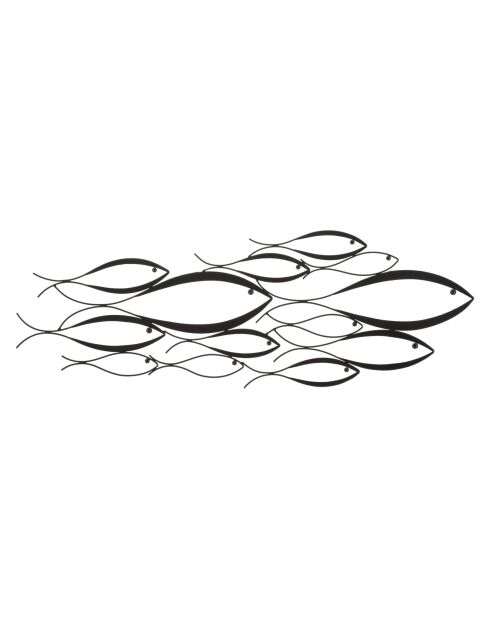 Panneau mural en fer Fishy multicolore – 100x1x35 cm