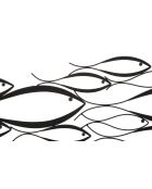 Panneau mural en fer Fishy multicolore – 100x1x35 cm
