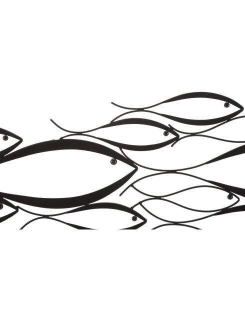 Panneau mural en fer Fishy multicolore – 100x1x35 cm