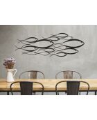 Panneau mural en fer Fishy multicolore – 100x1x35 cm