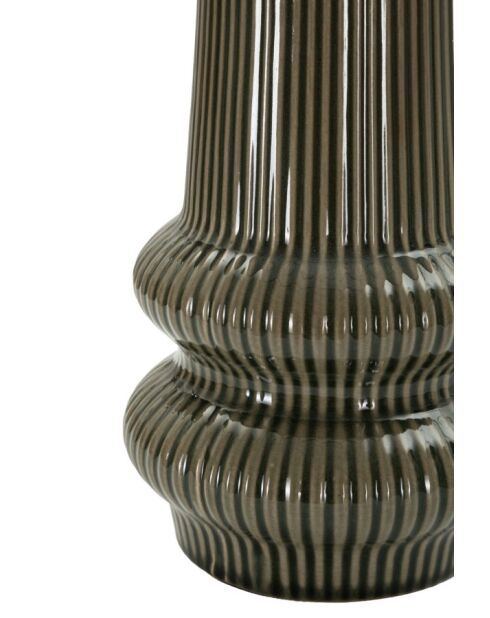 Lampe de table en céramique, fer et tissu Harmony verte – D.20x41,5 cm