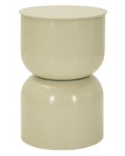 Table d’appoint en métal Oyi crème – D.31x46 cm