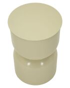Table d’appoint en métal Oyi crème – D.31x46 cm