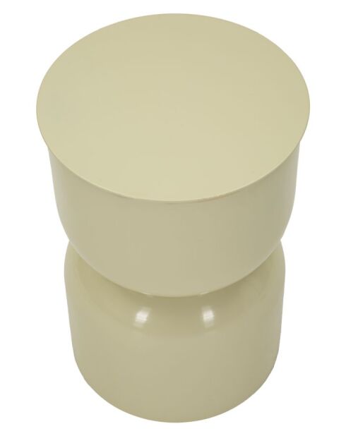 Table d’appoint en métal Oyi crème – D.31x46 cm