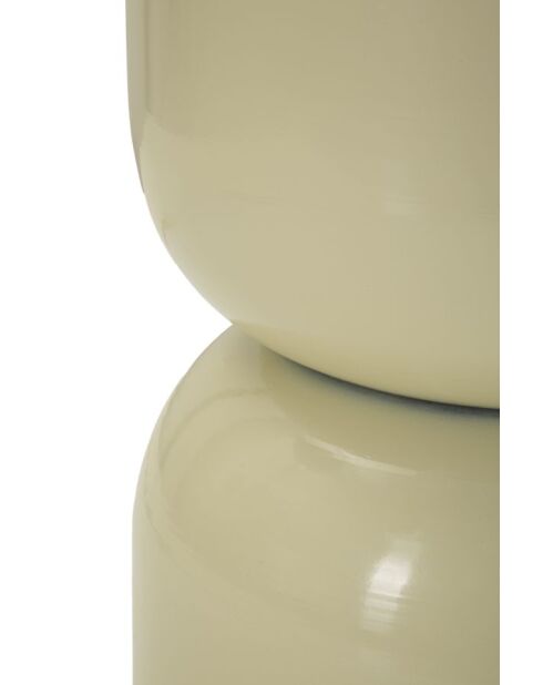 Table d’appoint en métal Oyi crème – D.31x46 cm