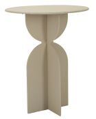 Table d’appoint en fer Dune crème – D.45x58 cm