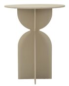 Table d’appoint en fer Dune crème – D.45x58 cm