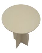 Table d’appoint en fer Dune crème – D.45x58 cm