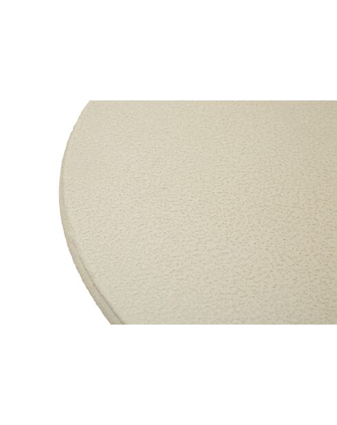 Table d’appoint en fer Dune crème – D.45x58 cm