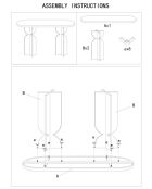 Table d’appoint en fer Dune crème – D.45x58 cm