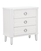 Commode en bois de sapin, mdf et métal Shine blanche – 81x40x84 cm