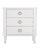 Commode en bois de sapin, mdf et métal Shine blanche – 81x40x84 cm