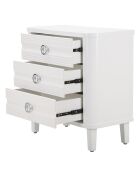Commode en bois de sapin, mdf et métal Shine blanche – 81x40x84 cm