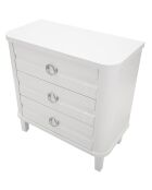 Commode en bois de sapin, mdf et métal Shine blanche – 81x40x84 cm