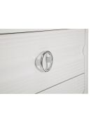 Commode en bois de sapin, mdf et métal Shine blanche – 81x40x84 cm