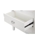 Commode en bois de sapin, mdf et métal Shine blanche – 81x40x84 cm