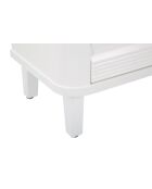 Commode en bois de sapin, mdf et métal Shine blanche – 81x40x84 cm
