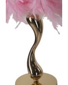 Lampe de table en fer et plastique Cart rose – D.25x47 cm