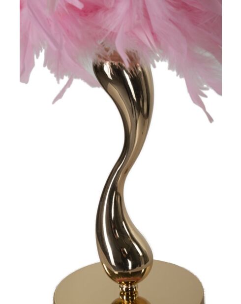 Lampe de table en fer et plastique Cart rose – D.25x47 cm