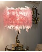 Lampe de table en fer et plastique Cart rose – D.25x47 cm